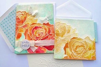 Hot Glue Watercolor Cards